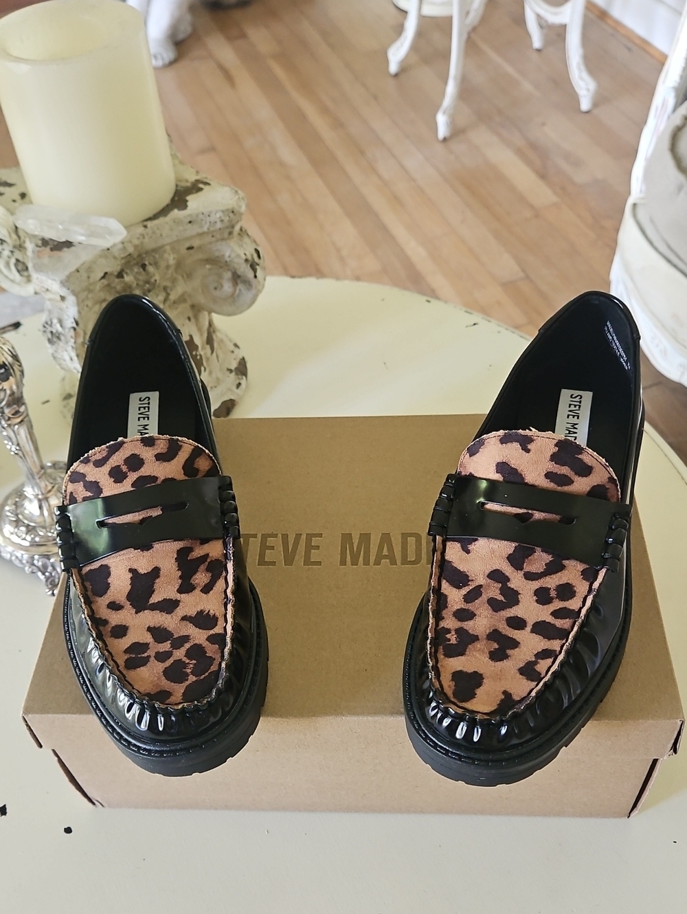 NWT Steve Madden Womens Leopard Print Loafers